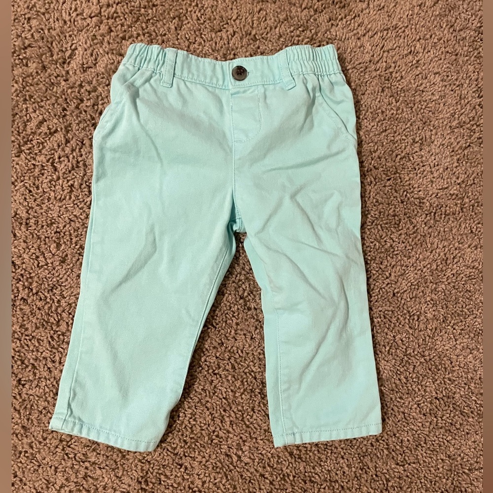 Baby boy pants, size 9-12 months, aqua